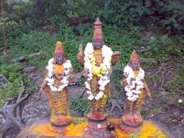 ఆలయ గర్భగుడి లోని ఒక దైవీకమైన పిల్లి