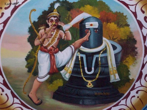 భక్త కన్నప్ప గుర్తులతో స్వయంభుగా స్వామివారి లింగం